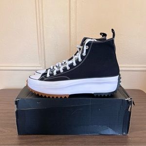 Converse Run Star Hike Platform Black White